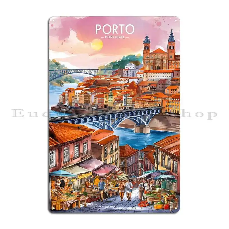 Oporto Explore Portugal S Historic Heartland Of Culture And Wine Metal Sign Party Bar Wall Mural Vintage Create Tin Sign Poster