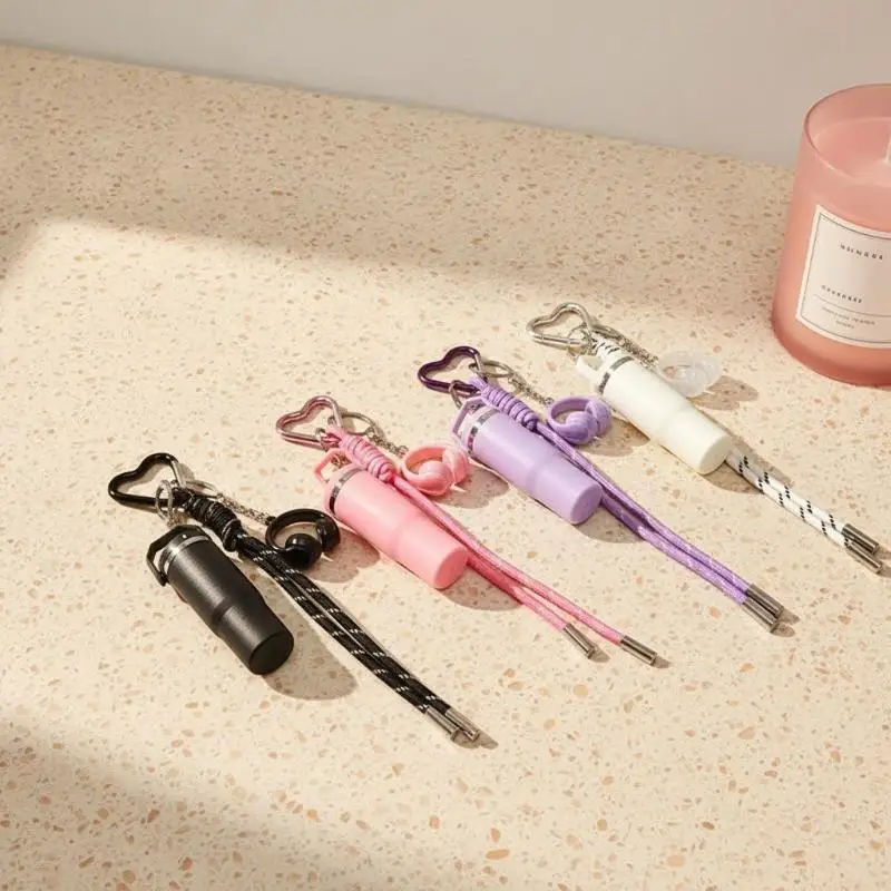 Sport-Wasserflasche, Kopfhörer, Schlüsselanhänger, Charm im Ins-Stil, Anti-Verlust Geflochtenes Seil für Damen, Taschendekoration, Taschenzubehör – Detail 1