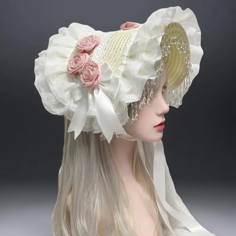 Y3NE Dramatic Ruffled Mourning Hat Detailed Craftsmanship For Dark Aesthetic Outfits