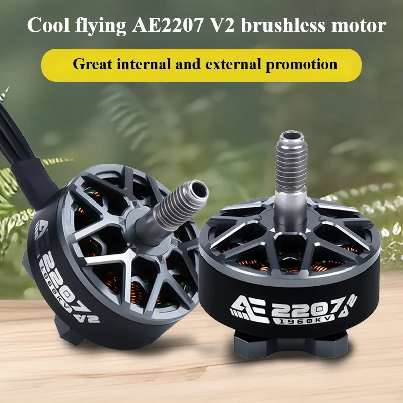 AxisFlying AE2207 V2 1860KV 1960KV 4~6S Lipo Brushless Motor 5mm Shaft Suitable 5inch Propeller Flower Fly Traversing Drone