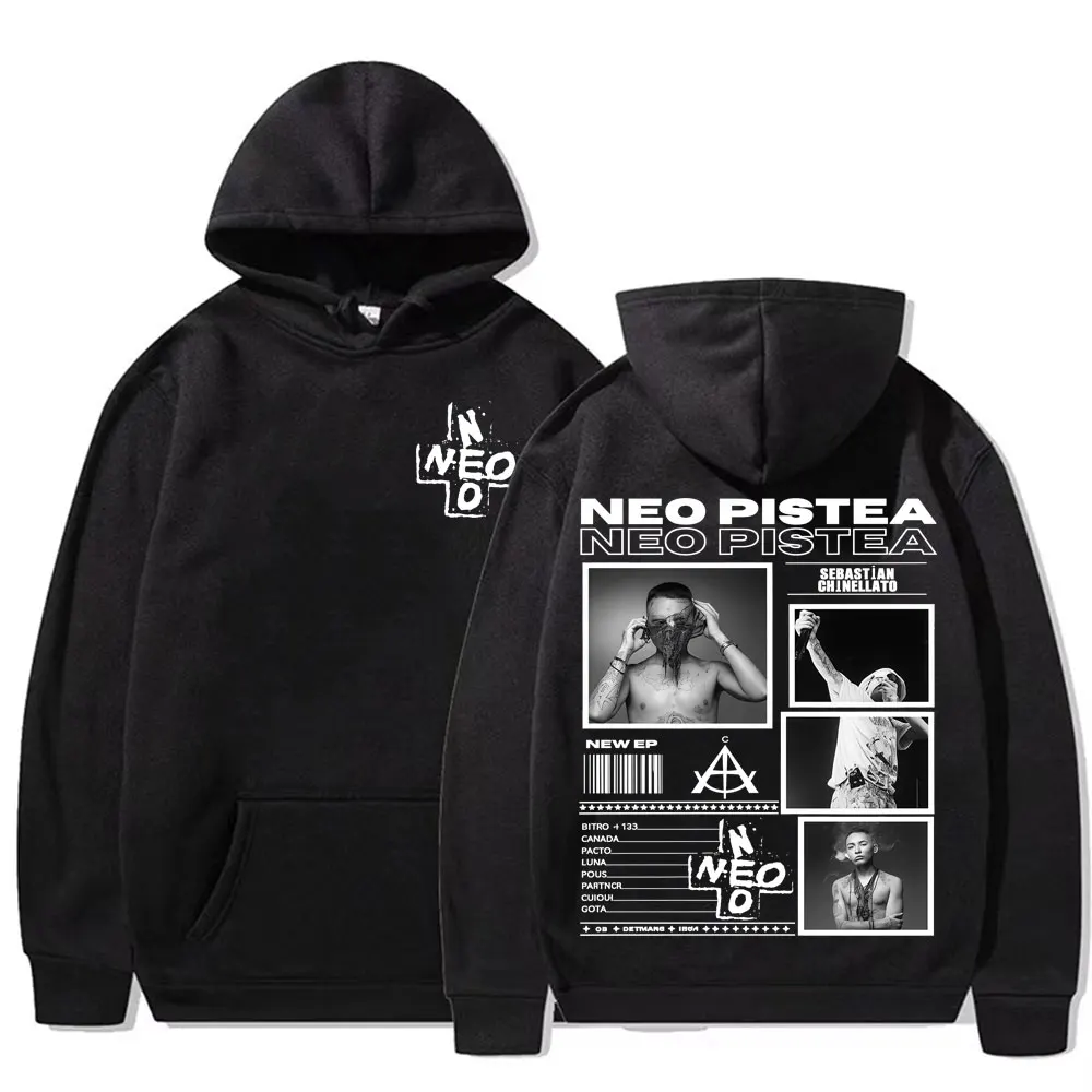 

Rapper Neo Pistea Album 2025 Tour Cover Print Hooded Men Clothing Hip Hop Punk Street Sweatshirt Autumn/Winter Bodywarmer Hoodie