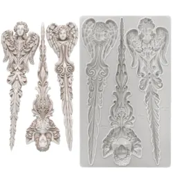Angel Cone Silicone Mould Fondant Cake Decorating Silicone Mold Clay,Sugarcraft Cupcake Top Chocolate Baking Tool