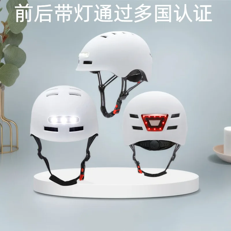 Smart Skateboard Bike Helmet with Light Cycling Road Bike Sports
