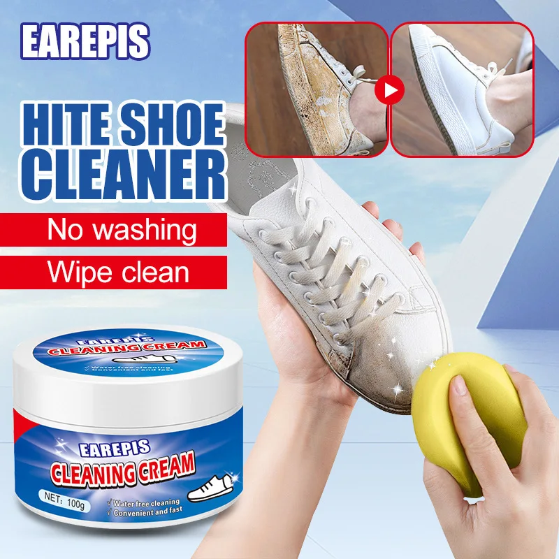 Shoes brush White Shoe Cleaning Cream Quickly removes stains longlasting care Shoe cleaner White Shoes LeaveIn Cleaning Cream