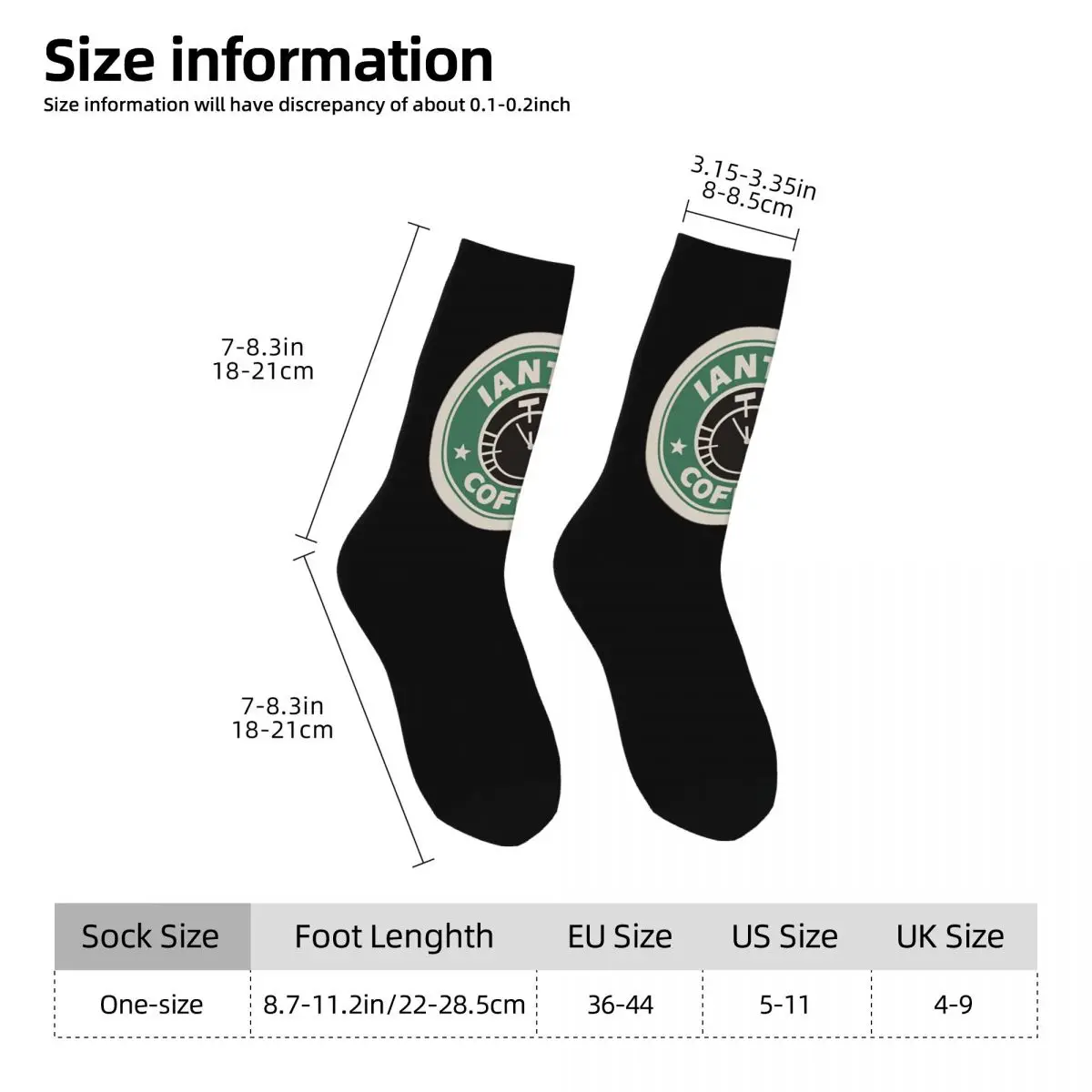 Torchwood Ianto's Coffee Calzini classici Harajuku Calze che assorbono il sudore Calzini lunghi per tutte le stagioni per regalo di compleanno unisex