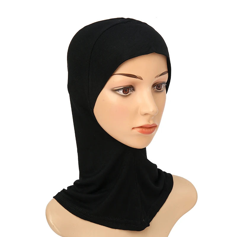 Muslim Full Coverage Undercap Women Cotton Jersey Hijab Elastic Bonnet Plain Underscarf Fashion Inner Headband Turban