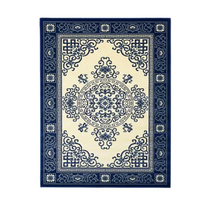 CX Chinese classical blue and white porcelain carpet European bedroom sofa coffee table living room bedside carpet