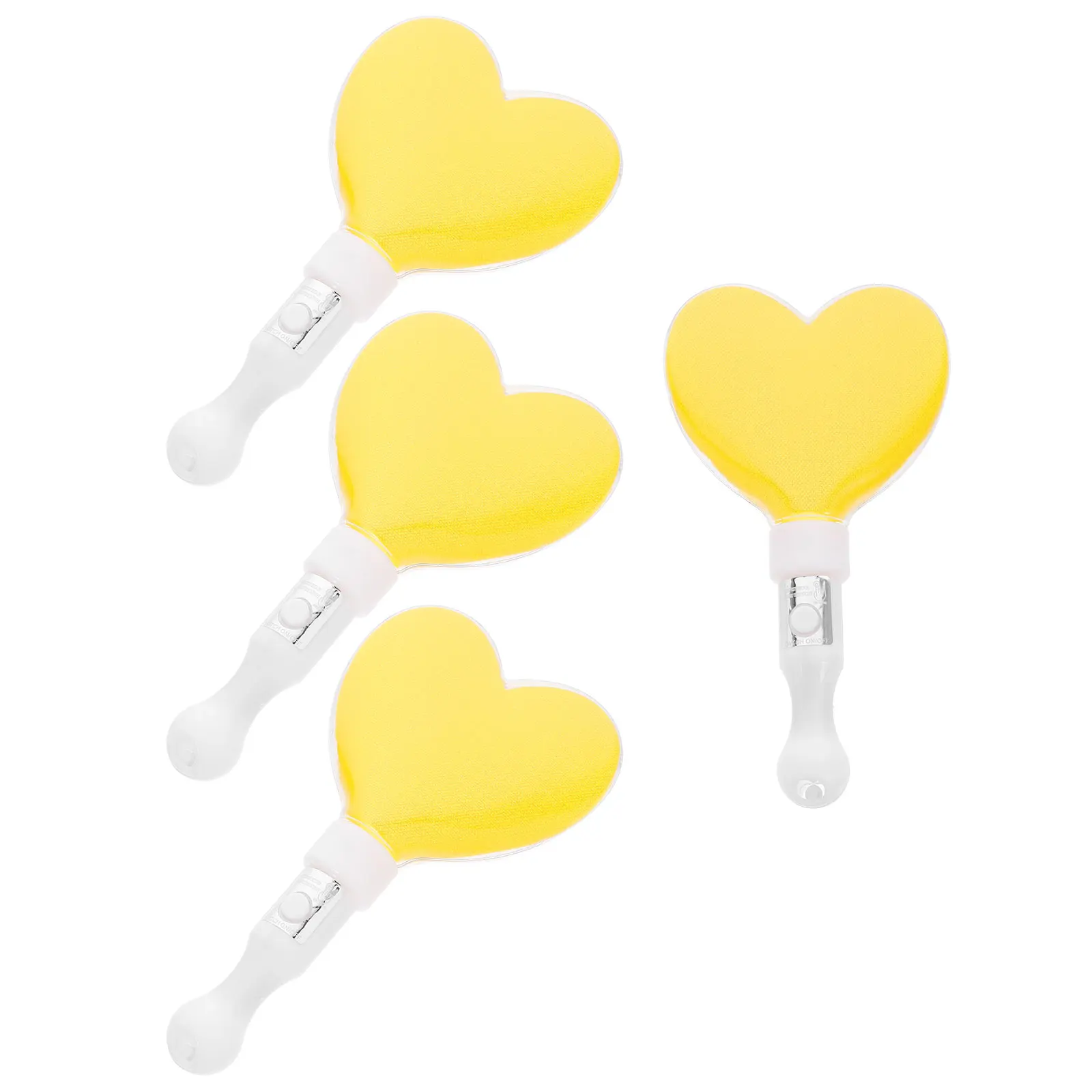 

4Pcs Decorative Light Stick Heart Shape Long Service Time Perfect for Concert and Holiday Celebrations Light Stick
