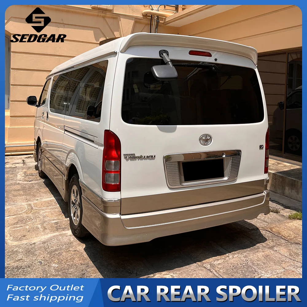 For 2005--2018 Toyota Hiace Wide Body Spoiler Factory Style High Quality ABS Plastic Unpainted Spoiler Trunk Boot Wing Spoiler