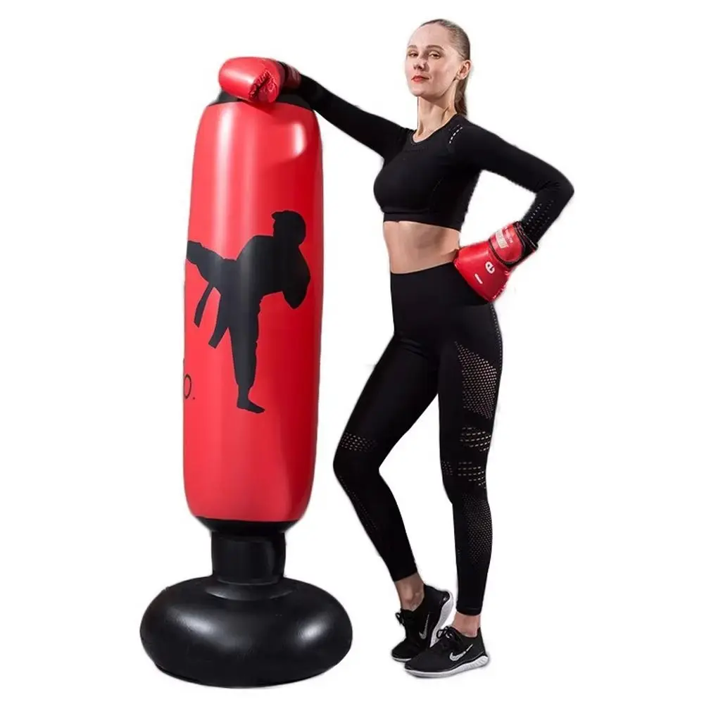 KO Style Inflatable Boxing Bag Training 160cm Boxing Punching Bag Tumbler Entertainment Inflatable Punching Stand Adult