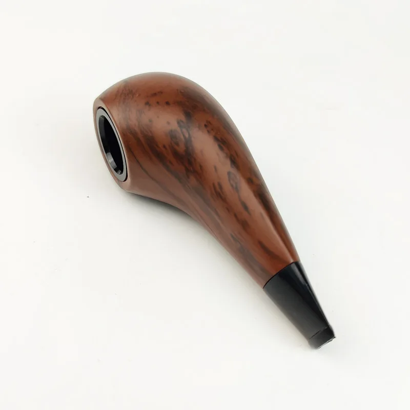Resin Ebony Tobacco Pipe Retro Bakelite Bending Filter Pipe Potable Handheld Smoking Pipe Cigarette Accessories Men's Gifts view 3