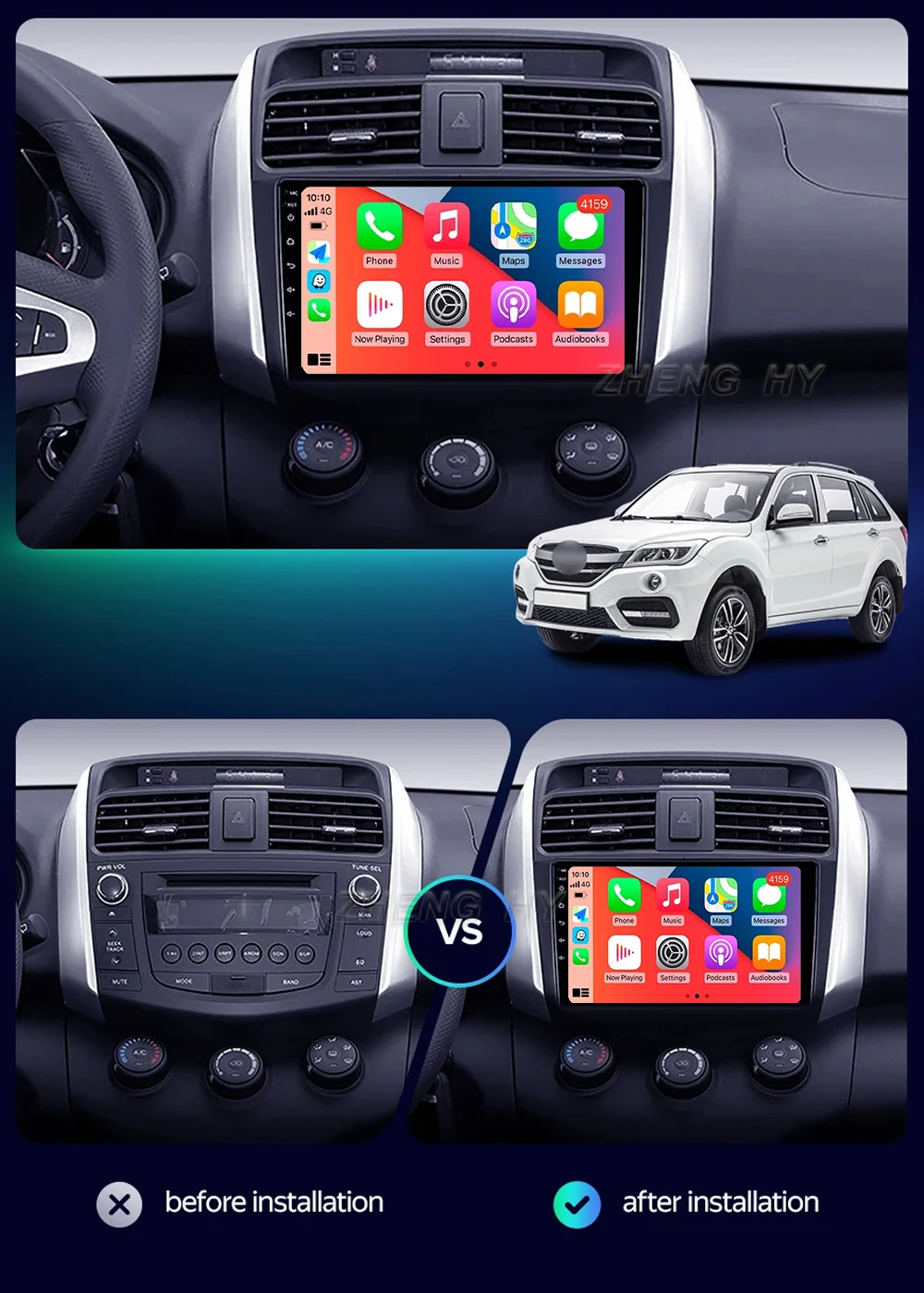 For Lifan X60 2012 - 2016 Android 16 Carplay Auto 2K Screen Car Radio Multimedia Player WIFI+4G Autoradio Stereo 2din Snapdragon