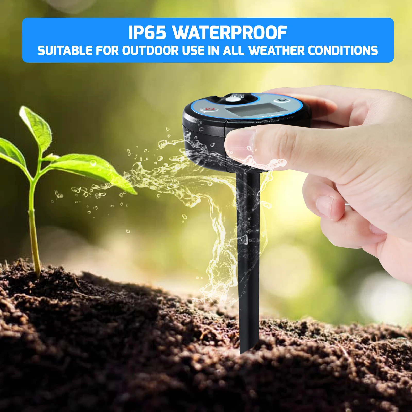 Neues digitales PAR DLI PPFD-Messgerät, Datenlogger, Lichttester, 400–700 nm, photosynthetisch, IP65, wasserdicht, für Gewächshaus, Gartenarbeit