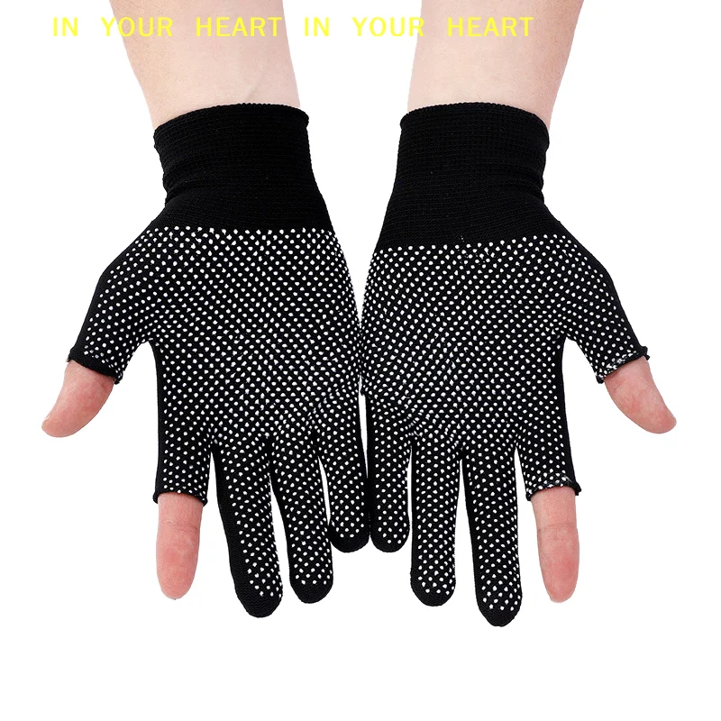 Men Women Summer Outdoor Riding Sport Fitness Breathable Non-slip Sunscreen Half Finger Gloves Non-slip Touchscreen Nylon Gloves