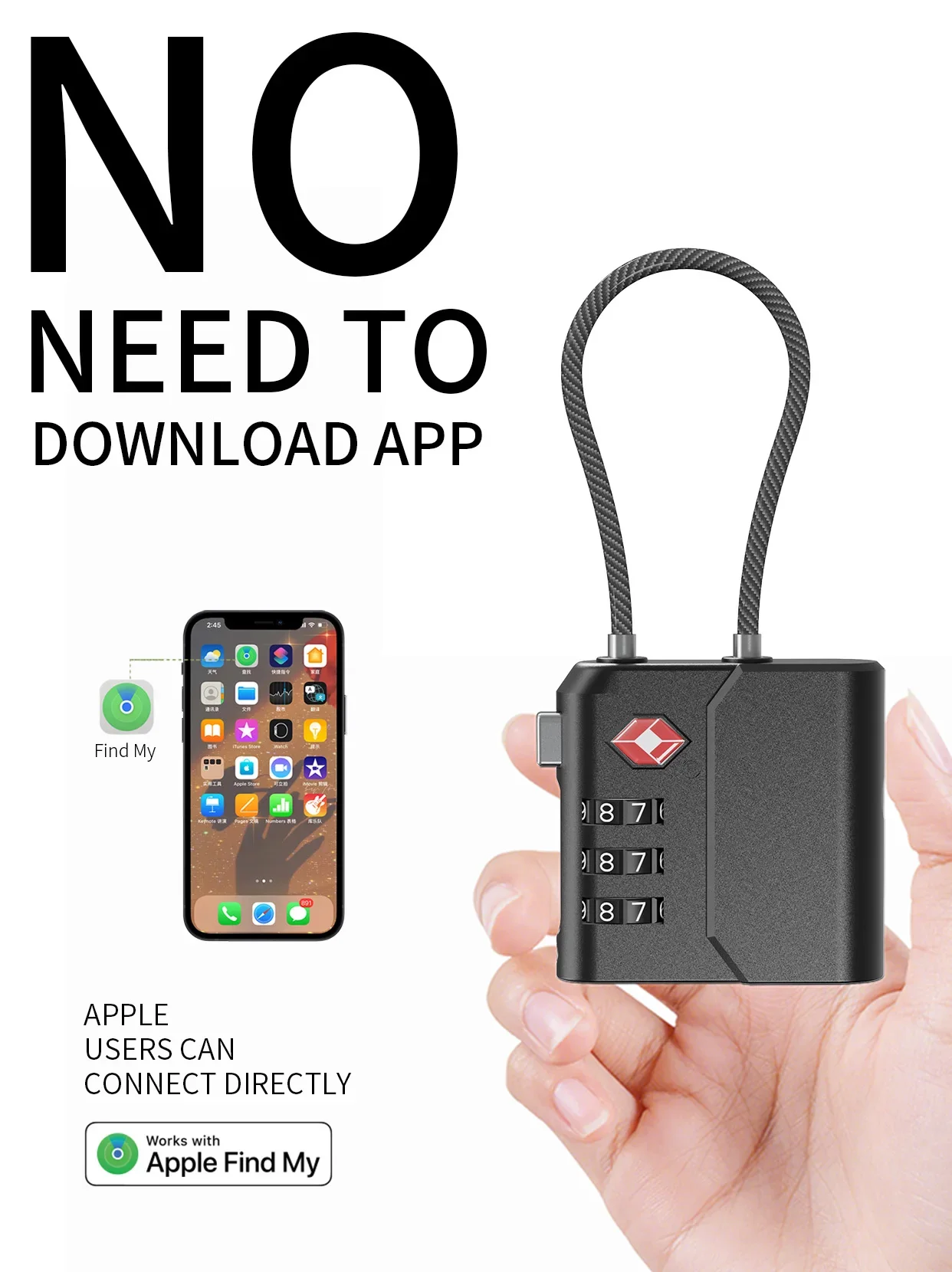 Security SmartTrack Link Works With Apple Find My Key Finder Bluetooth Tracker Tag For Earbuds & Luggage Phone Finder IOS