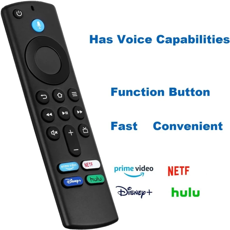 Replacement Voice Remote Control Fit for Firee TV Stick 4K, for Firee TV Stick 2nd & 3rd Gen, for Firee TV Cube 1st & 2nd Gen