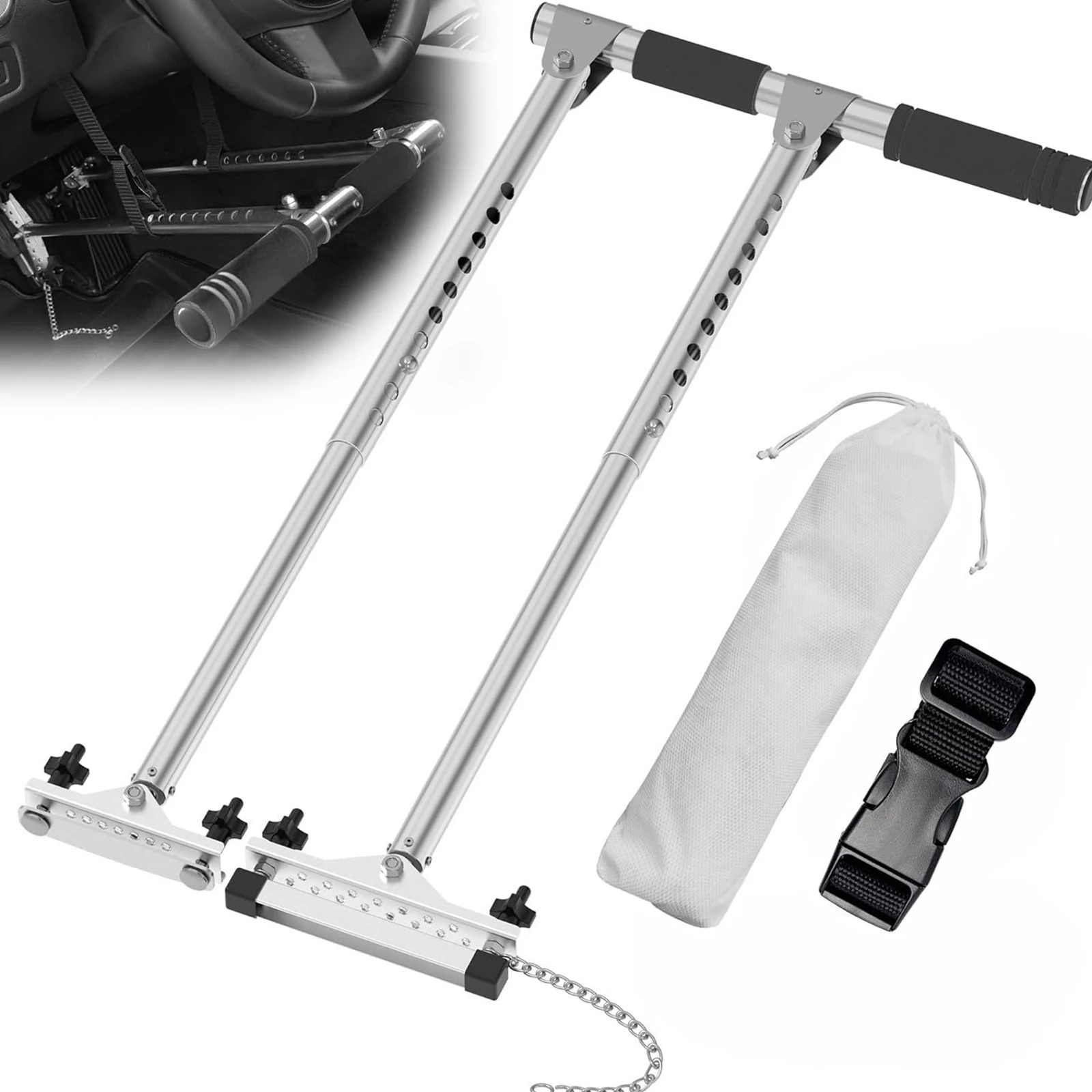 

Car Hand Controls Device Adjustable Length Handicapped Driving Aids Car Pedal Assist Controls for Disabled Drivers