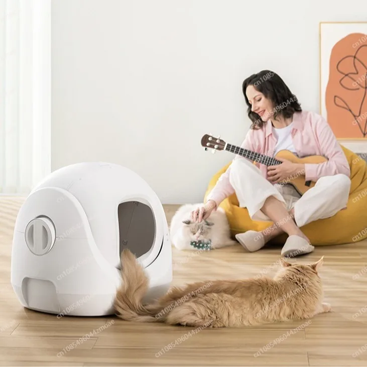 Overseas version, Xiaobai automatic cat litter box, large space intelligent shit shoveling machine