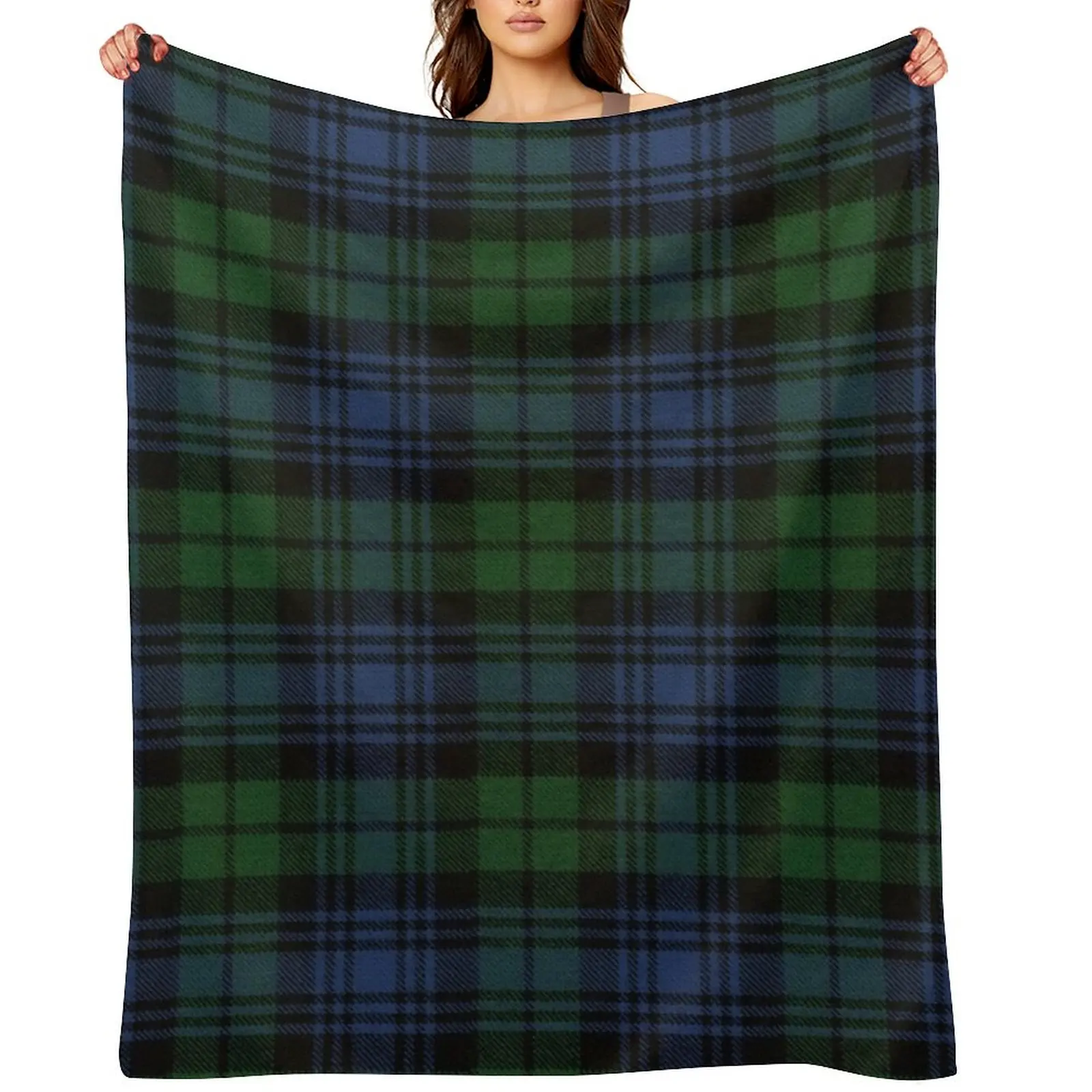 

Black Watch Ancient Original Scottish Tartan Throw Blanket Sofa Quilt christmas gifts Comforter Decorative Beds Blankets