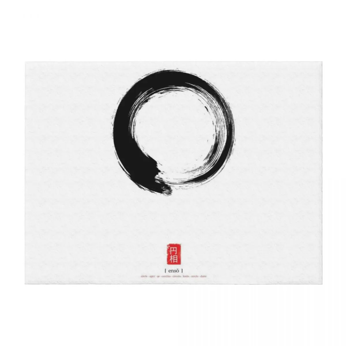 

Enso / Japanese Zen Circle Poster Throw Blanket Sofa Kid'S Personalized Gift Softest Blankets