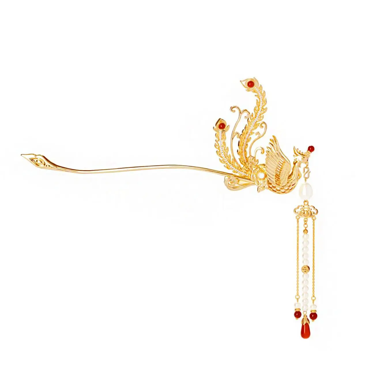 Fenglaiyi Phoenix Hairpin New Chinese Style Fengchai Forbidden City Wenchuang Retro Bride Headwear Wedding Birthday Gift