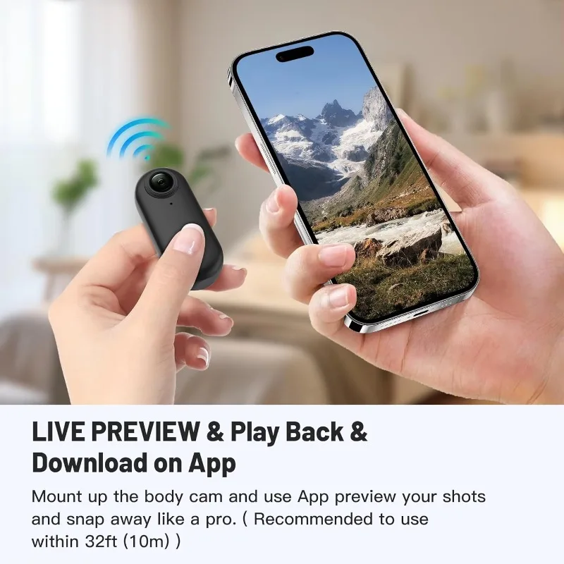 

128GB FHD 1080P Mini Body Camera, Wearable Action Body Cam, Thumb Size Hands-Free Recording Body Wear Camera