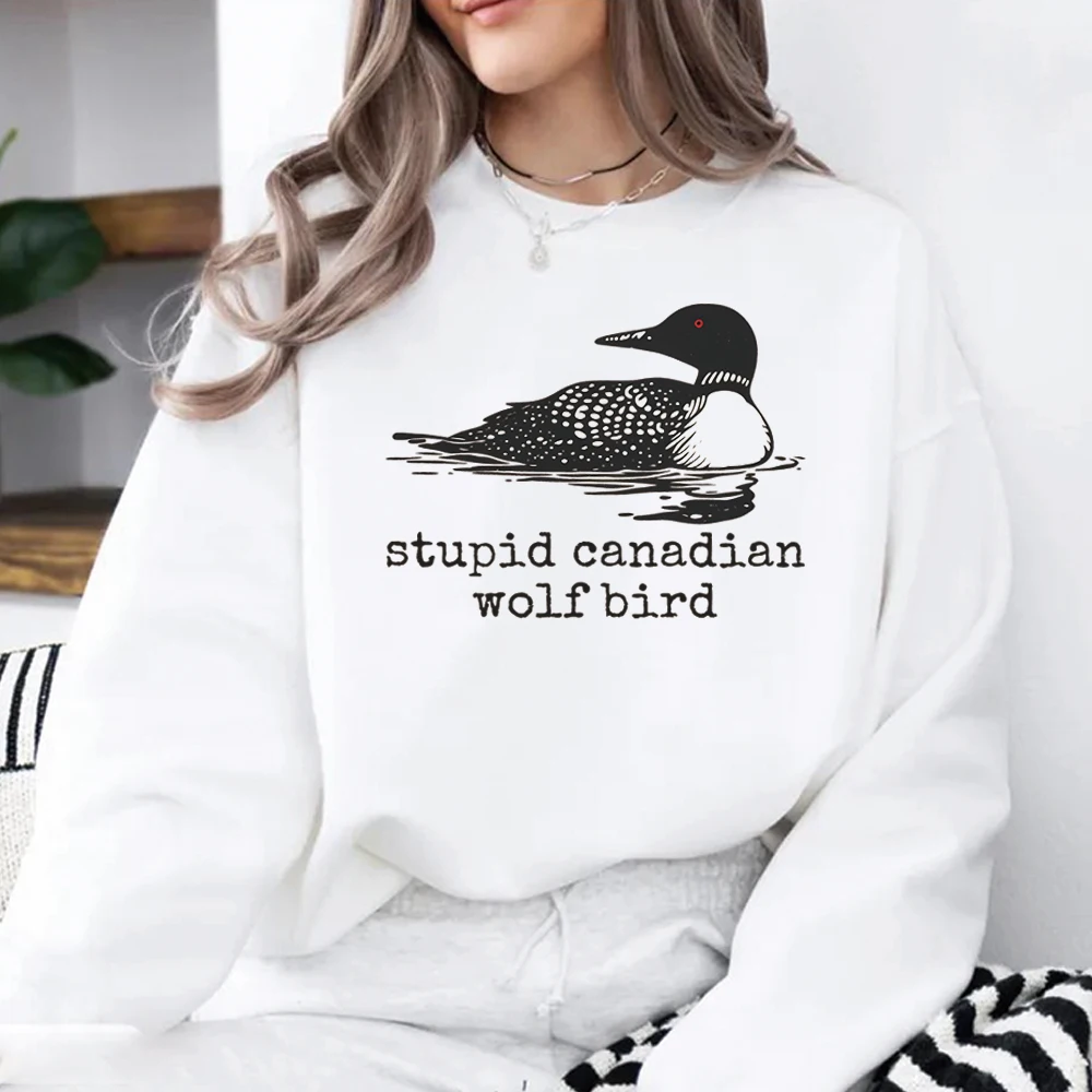 Stupid Canadian Wolf Bird Sweatshirt Heated Rivalry Sweater Hockey Shirt Gay Sport Tee Unisex Long Sleeves Sweatshirts Fans Gift