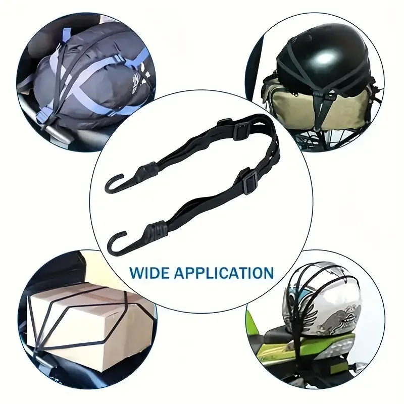 1/2Pc Motorcycle Elastic Suitcase with Safety Hook-Versatile Helmet Mesh Gear Transport Durable and Sleek for Daily Travel