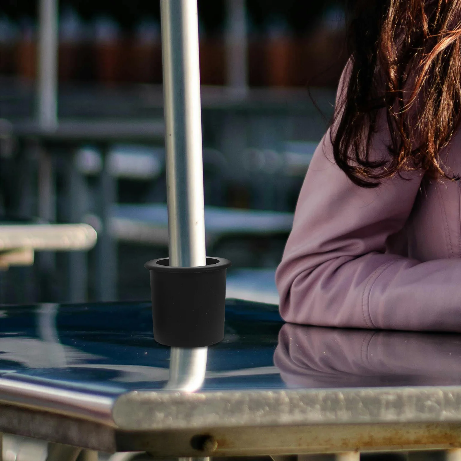 

2Pcs Table Umbrella Hole Caps Waterproof Stable Fit Outdoor Patio Plug Parasol Hole Ring Replacement Accessories