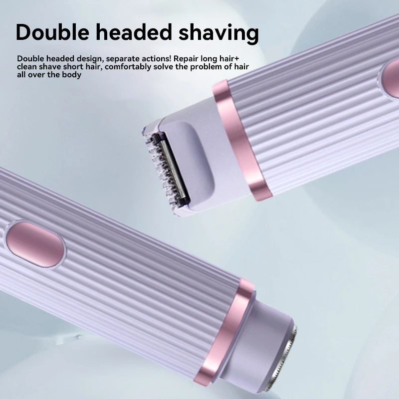 Female Double Head Electric Shaving Machine Female Body Hair Removal Machine With Leg Hair Private Pubic Hair Trimming Artifact