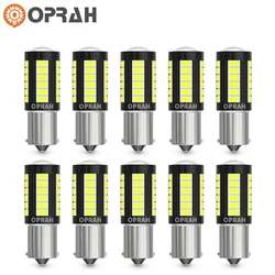 10pcs 12V 24V 1156 BAU15S 1157 BAY15D LED Lights T20 7440 7443 Canbus 33*5630SMD For Car Truck Tail Signal Lamp DRL Running Bulb