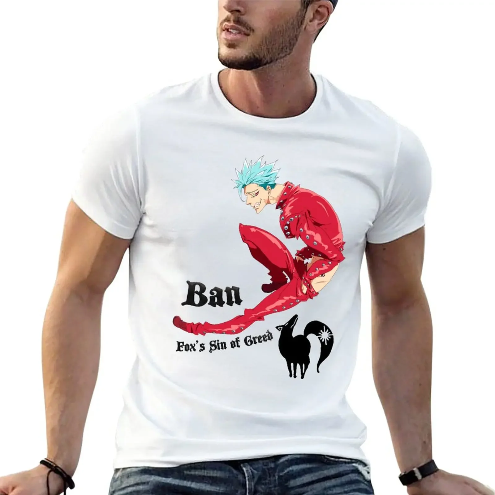 Nanatsu no Taizai Ban T-Shirt anime clothes blacks blanks vintage clothes t shirts for men