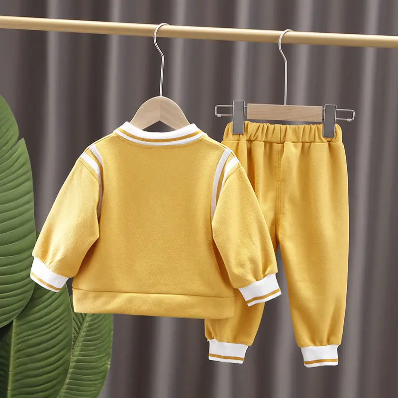 1-5 Years Children Clothing Set Boys Casual Clothes Kids Fashion Sweatshirt And Pants 2 Pcs Baby Autumn Winter Tracksuits