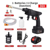 20000mAh Car Wash Washer Gun Cordless High Pressure Car Washer Spray Rechargeable 2 Type Wash Gun Electric Water Gun Machine