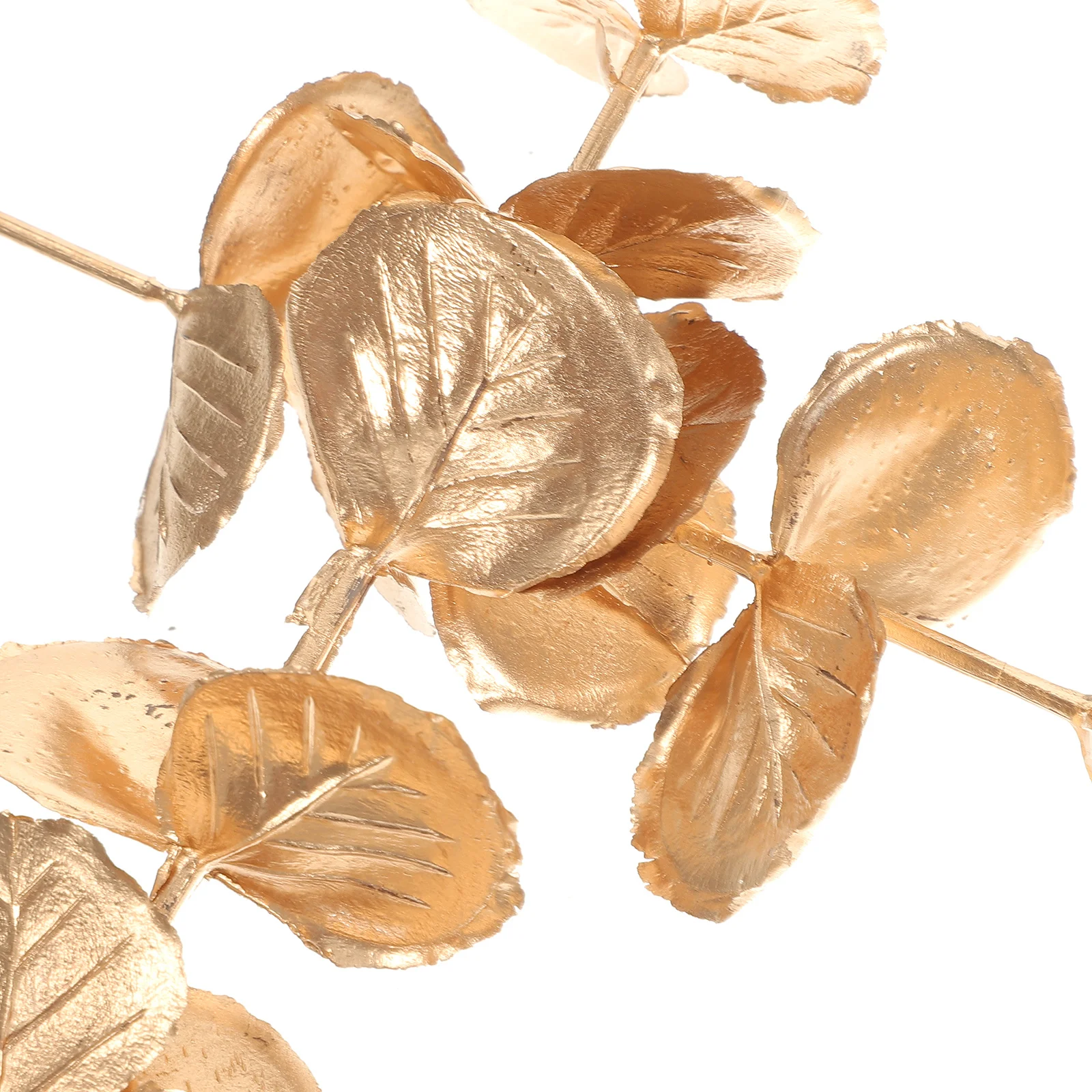 

20pcs Faux Eucalyptus Leaf Stems Golden Artificial Greenery Branches For Home Decor Wedding Centerpiece Nordic Style Eucalyptus