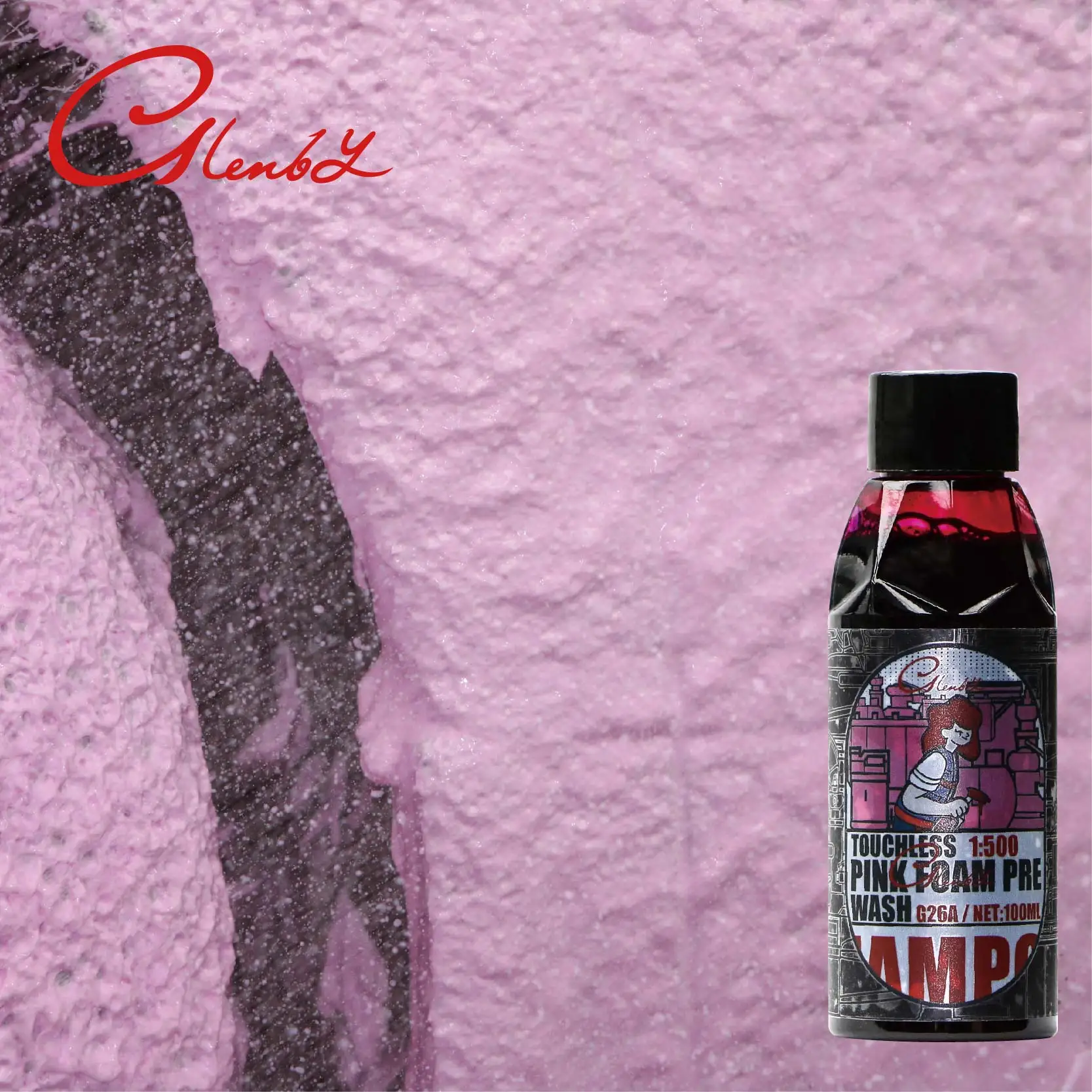 Pink foam pre wash car cleaner, car maintenance foam is suitable for car owners and detail engineers view 3