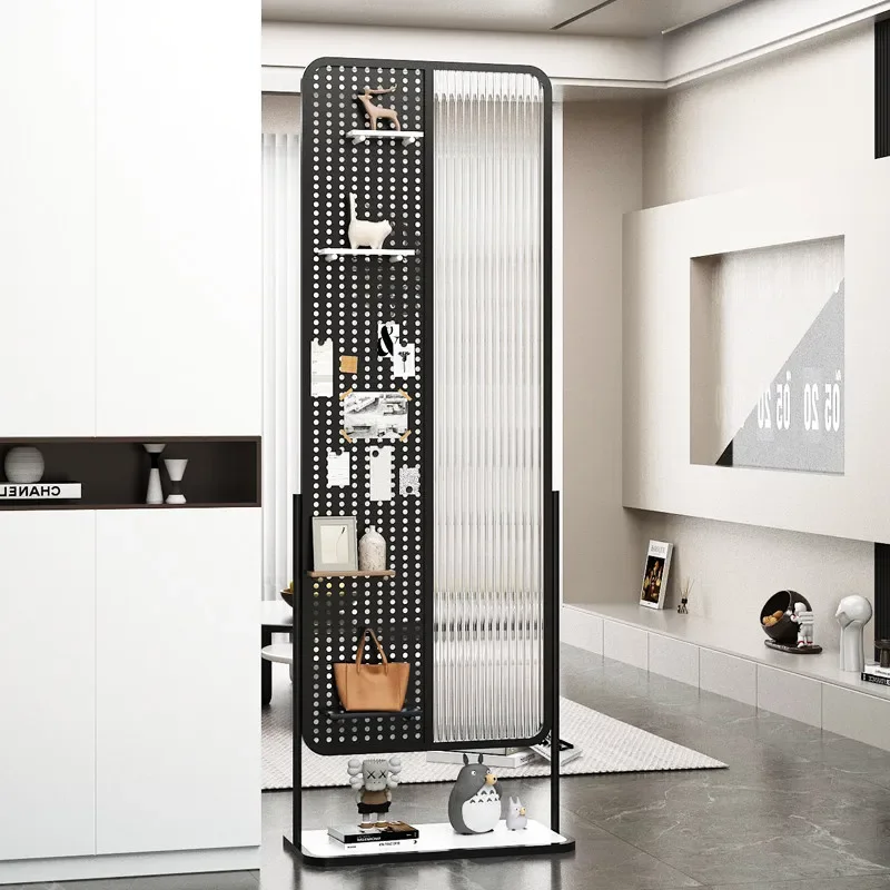 Glass hole plate screen partition living room entry entrance shelf office water ripple seat screen