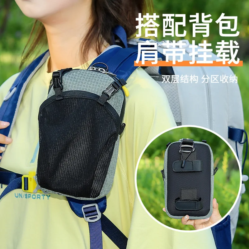 Tas penyimpanan luar ruangan, tas hiking, tas gantung bahu, ekstensi tahan air, eksternal ponsel hiking, ekstensi taktis
