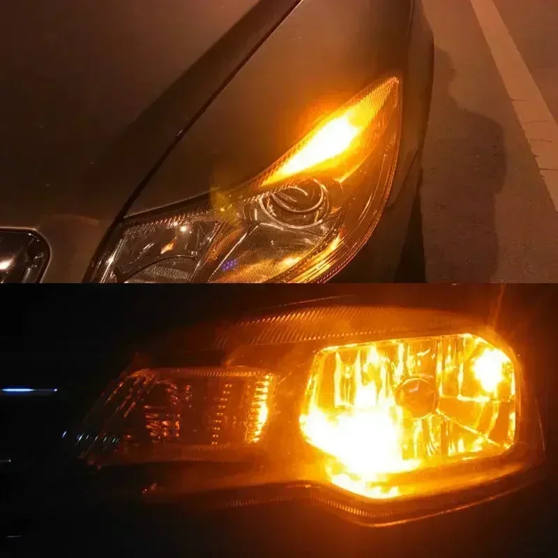 Paquete de bombillas de luz LED 3030 12V DC 1 par naranja ámbar 158 posición del coche 2821 estacionamiento 2827 2525 ciudad W5WB
