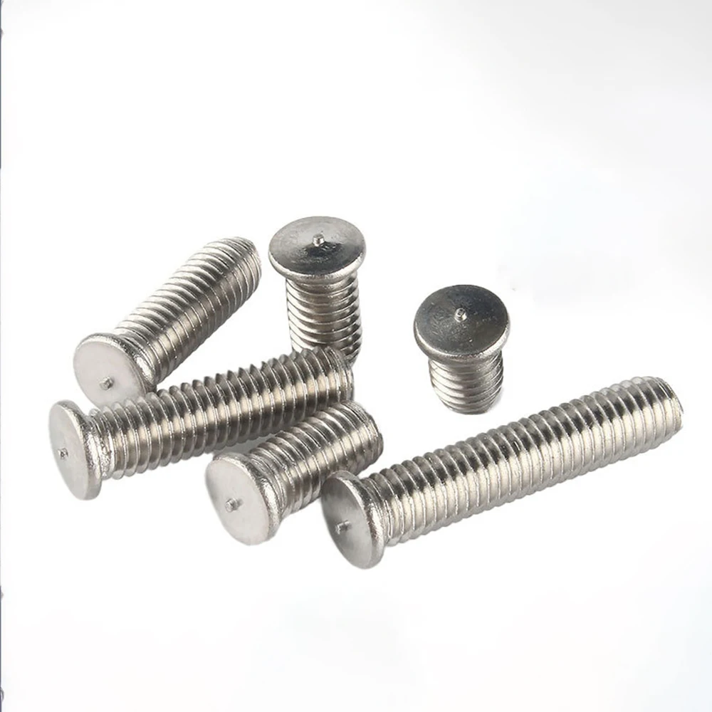 10 Pcs-50 Pcs 201 Stainless Steel Stud Spot Welding Screw Welding Spot Bolt M5 M6 M8 Length 8/10/12/16/18/22/25/30/35/40/45/50mm