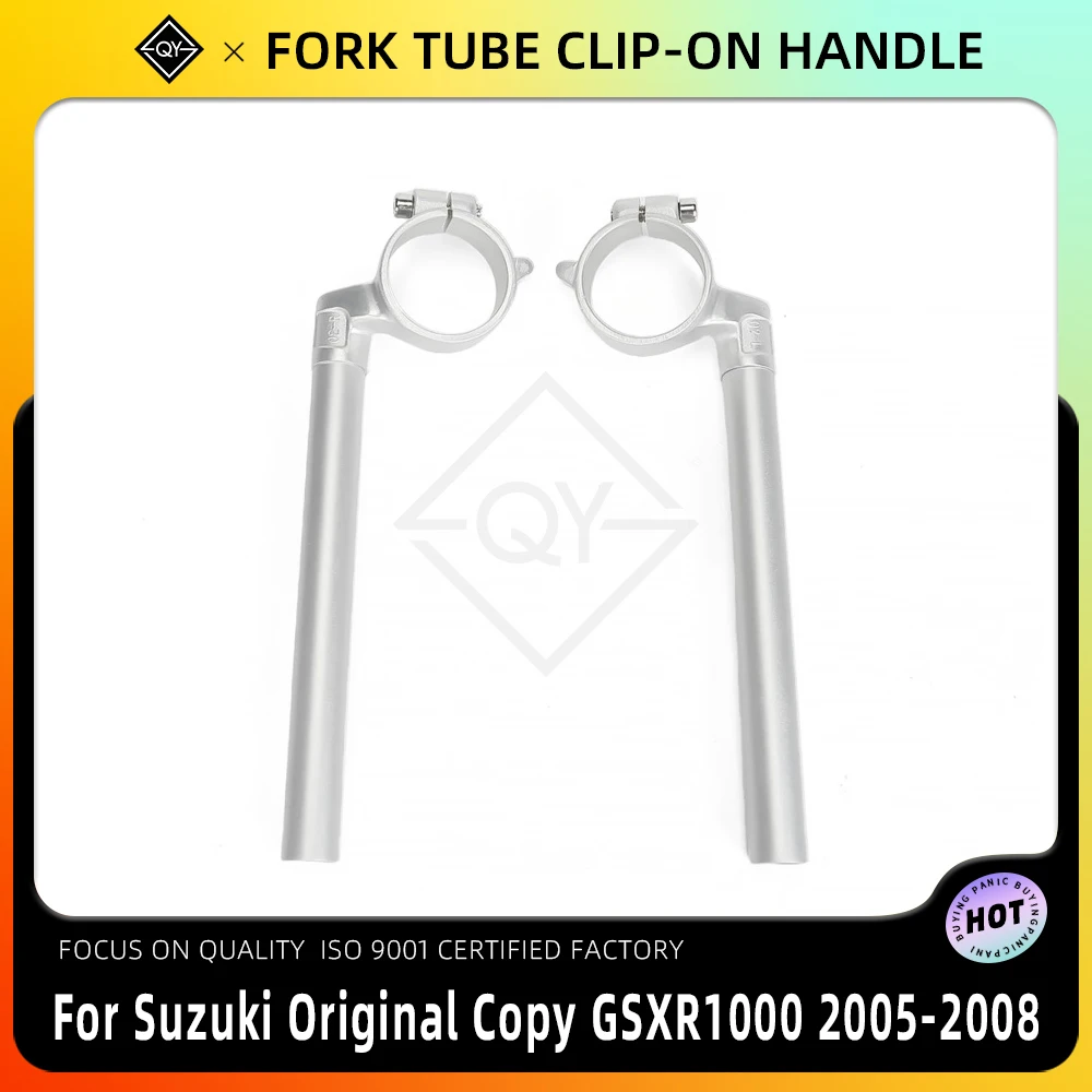 

Motorcycle 50mm Fork Tube Clip-On Handlebars Handle Bar Grips Clip Ons For Suzuki Original Copy GSXR1000 2005 2006 2007 2008