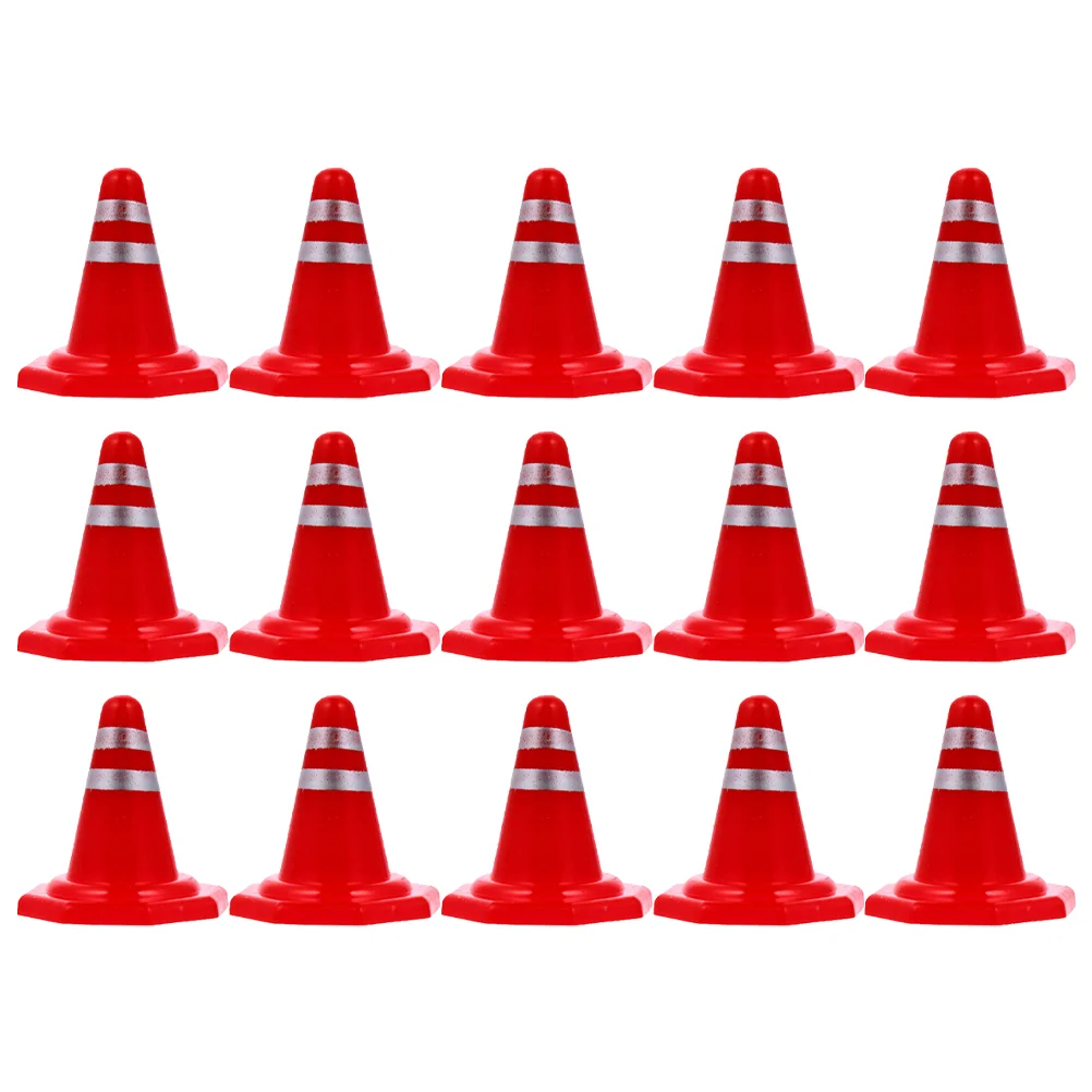 

30 Pcs Sandbox Barricades DIY Traffic Sign Roadblock Table Plastic Simulation Cone Cones Car Toy