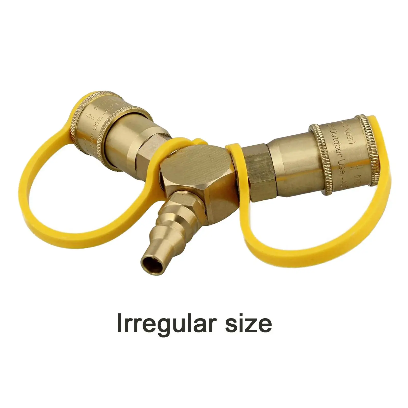 Propane Y Splitter 1/4in Quick Connect Propane Tank Splitter for BBQ Trailer