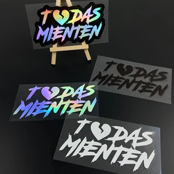 1PC TODAS MIENTEN Funny Motorcycle Stickers Waterproof DIY Motorbike Side Panels Fuel Tank Fairing Scooter Vinyl Decals Decor