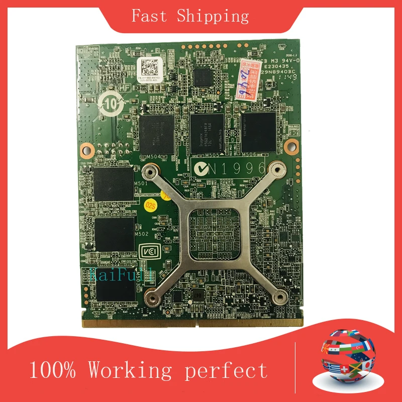 GTX560M GTX 560M Video Card  For DELL M17X M18X MSI 16F1 16F2 N12E-GS-A1 DDR5 1.5G Display Graphic Card