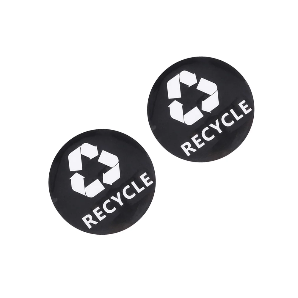 3 Stück schwarze Recycling-Aufkleber, selbstklebende Aufkleber für Behälter, Behälter, Mülltonnen, fördern den umweltfreundlichen Lebensstil