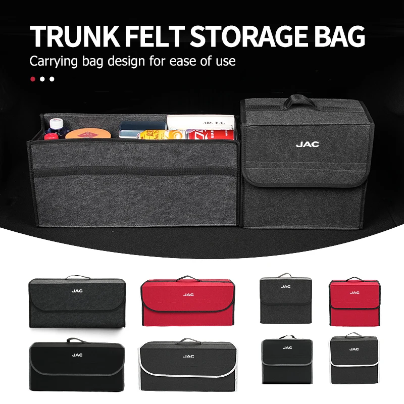 Bolsa Organizadora Dobrável de Feltro para Carro, Caixa de Ferramentas para Porta-Malas, Compatível com JAC S2, J3, Board, JS2, S3, JS3, J2, S5, T8, Refine, J5, J6, J7, J4