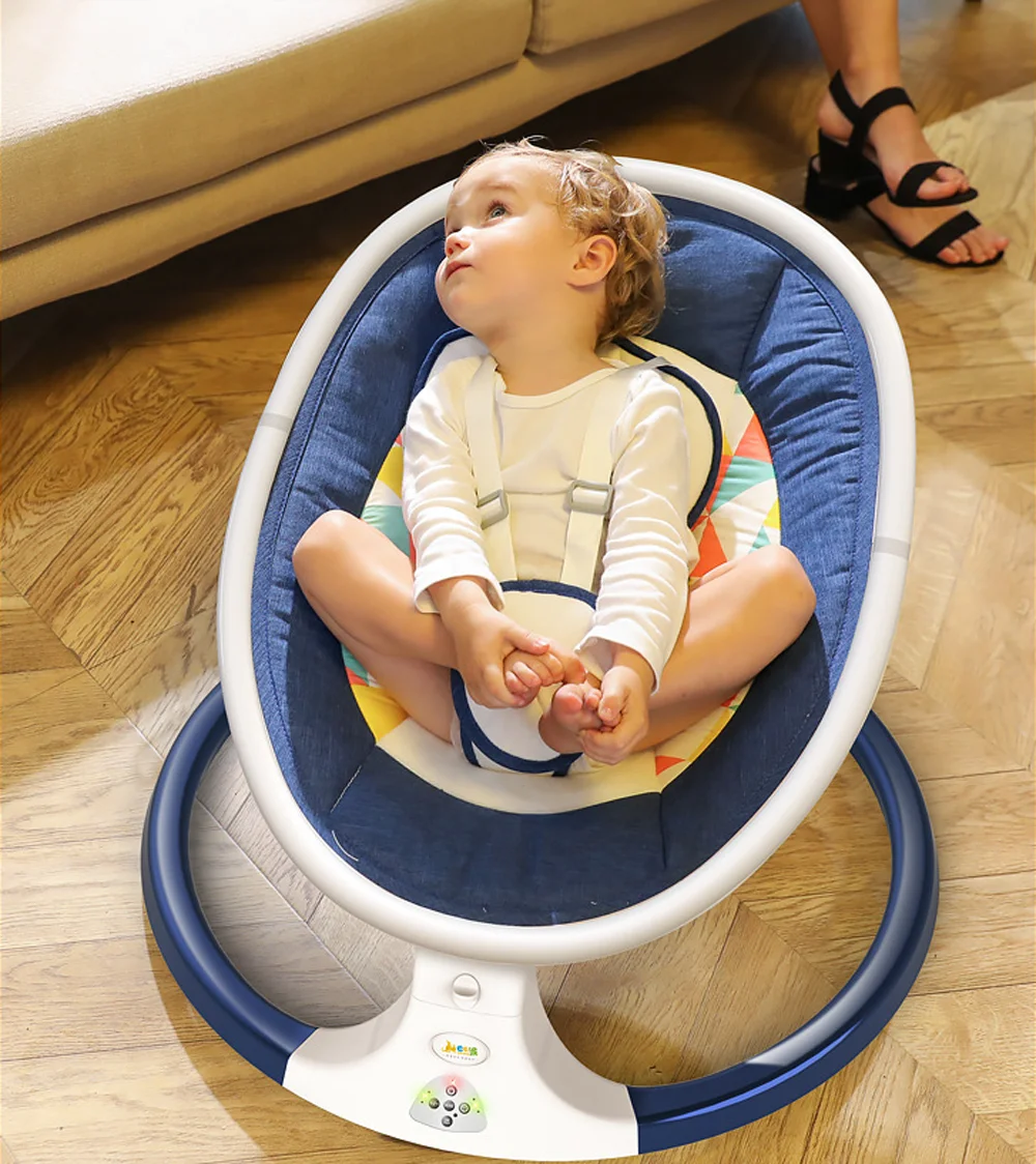 Hot Sale Baby Bouncer Elegant Kids Chair Baby Rocker Baby Rocking Chair with Music Bluetooth Remote Control