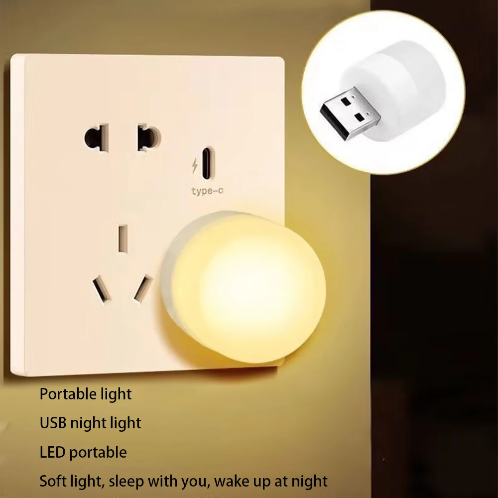 5-color car mini light USB plug LED ambient light car decorative light emergency lighting car interior night light image 3