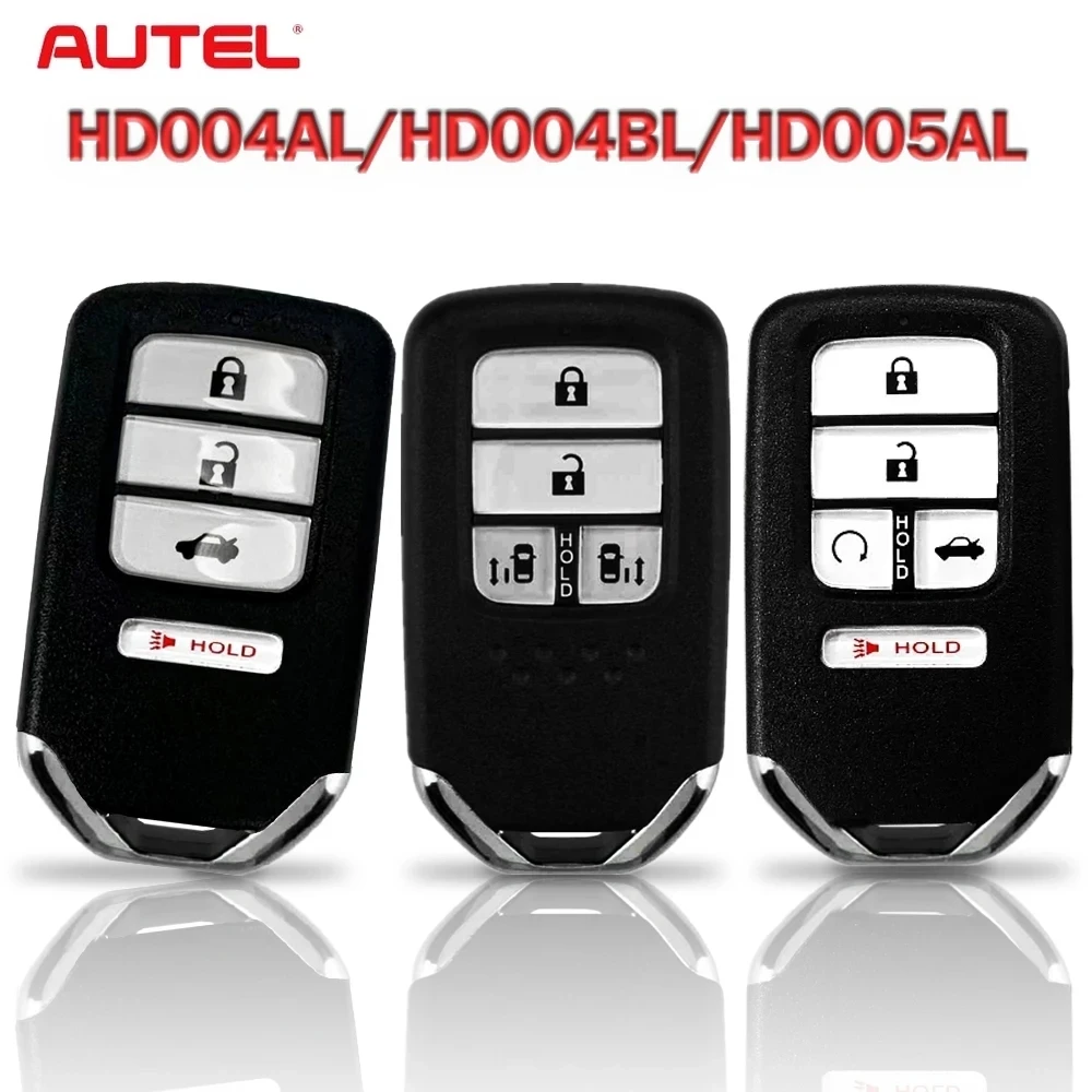 

Autel Premium Style IKEYHD004AL/004BL/005AL 4/5 Buttons Smart Fob Universal Key Working with MaxiIM KM100 E Key Programmer